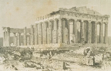 Le Parthénon, Athènes, dans les années 1860